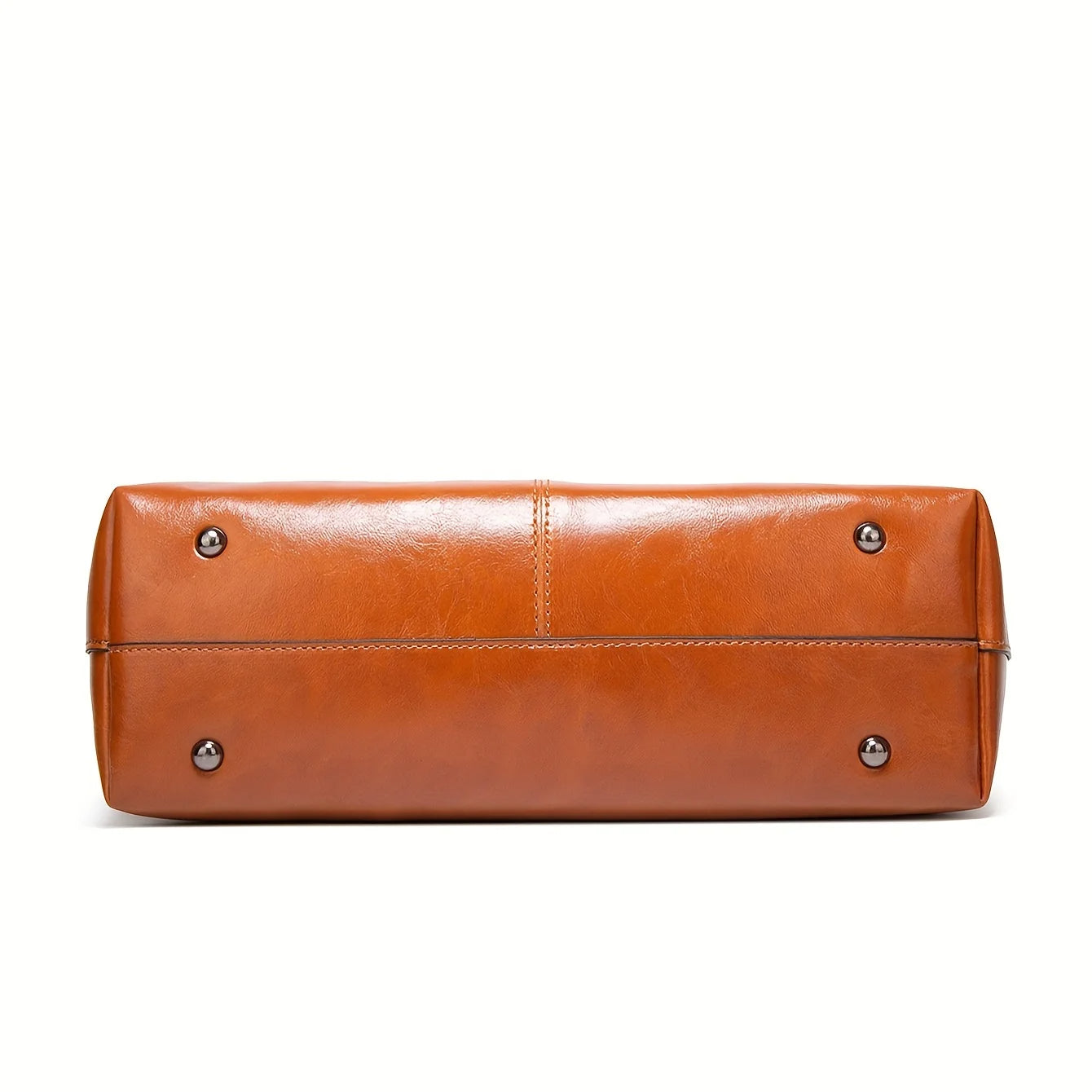Sac cabas marron en cuir – format moyen